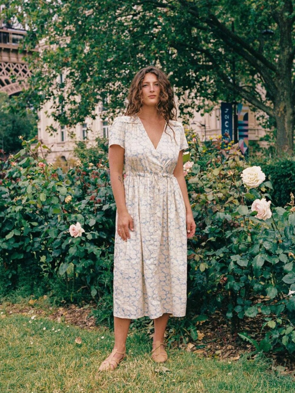 Used/Good - Christy Dawn the Dawn Dress in Sky Chamomile, Size M